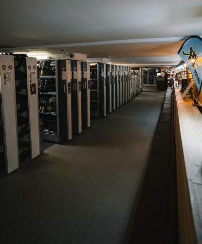 Locaux où sont gardé les chaussures de ski